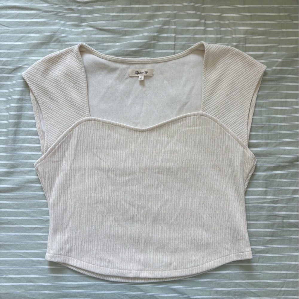 Madewell Sweetheart Neckline Ribbed Top
